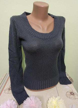 Женский свитер свитерок кофточка с длинным рукавом жіночий темно серый
размер xs
terranova