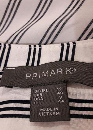 Брендовая  новая вискозная рубашка блуза в полоску р.12 от primark6 фото