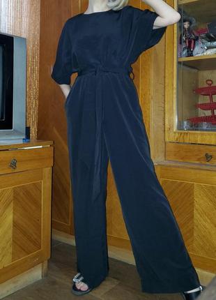 Комбінезон вільний, широкі штани палаццо monki оверсайз мінімалізм2 фото