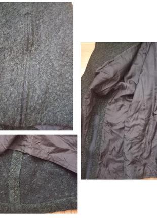 Длинное теплое пальто, шерсть, цвет тёмно-зеленый, размер 48-525 фото