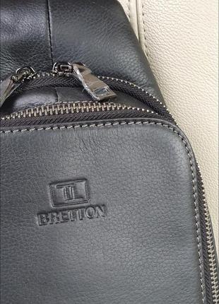 Чоловіча шкіряна сумка-рюкзак bretton5 фото