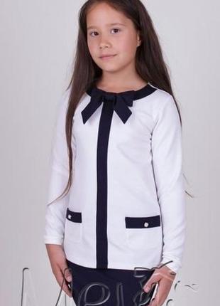 Блуза школьная нарядная 1610 mevis1 фото