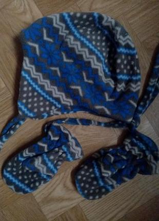 Демісезонний комплект від c&a шапка і рукавиці на ріст 86 см або 12-18 міс.