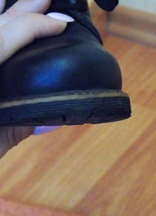 Черные кожанные демисезонные ботинки берегиня,сапожки, 26 размер6 фото