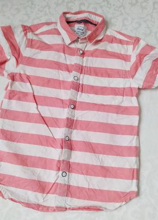 Рубашка primark на мальчика 7-8 лет