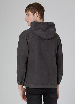 Стильная джинсовая куртка худи свитшот  topman2 фото