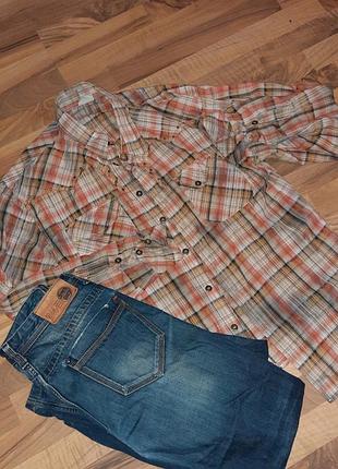 Мужская рубашка в стиле гранж