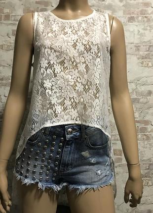 Гіпюрова майка подовжена