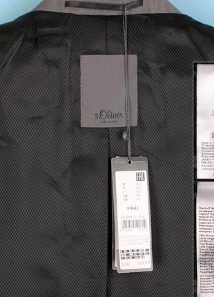 Пиджак s.oliver premium 100% шерсть р.102eu (us 42l) на высокий рост шерстяной7 фото