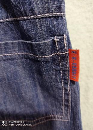Напівкомбінезон штани джинси дитячі з аплікацією, з підкладкою бавовна 💯18-243 фото