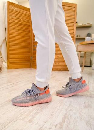 Adidas yeezy boost 350 grey, женские серые кроссовки адедас изви буст9 фото