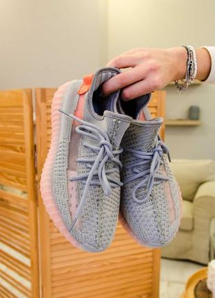 Adidas yeezy boost 350 grey, женские серые кроссовки адедас изви буст10 фото