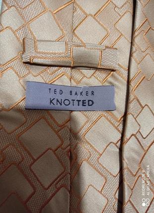 Cуперовый шелковый пастельный с ромбами галстук ted baker. 1+1=35 фото