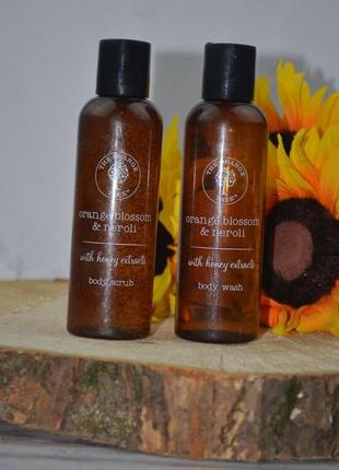 Фирменный набор скраб и гель для душа the orange tree orange blossom & neroli body