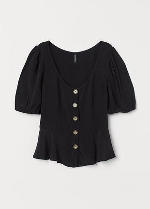 Черная блуза h&m