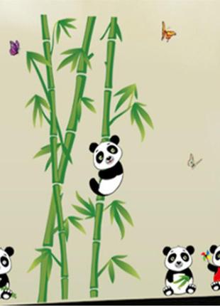 Интерьерная виниловая наклейка в детскую панды1 фото