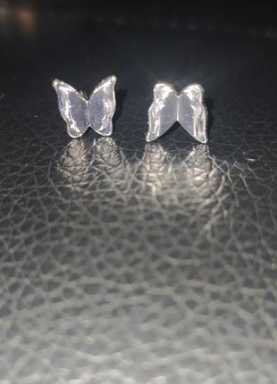 Сережки метелики гвоздики сережки срібні срібло
