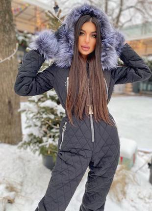 Зимний тёплый комбинезон с варежками💓