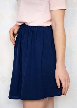 Лёгкая синяя юбка на резике tcm tchibo1 фото