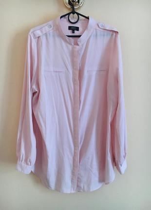 Батал большой размер стильная блуза блузка блузочка рубашка кофта розовая