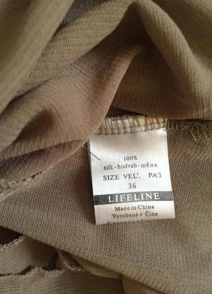 Блуза life line из шёлка с завязками на шее2 фото