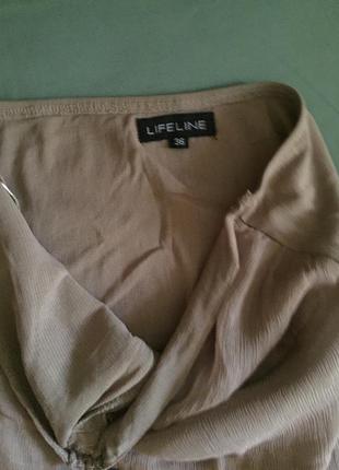 Блуза life line из шёлка с завязками на шее4 фото