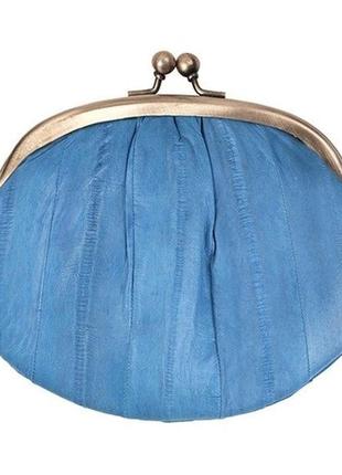 Кошелёк из кожи угря becksondergaard granny purse - pool blue