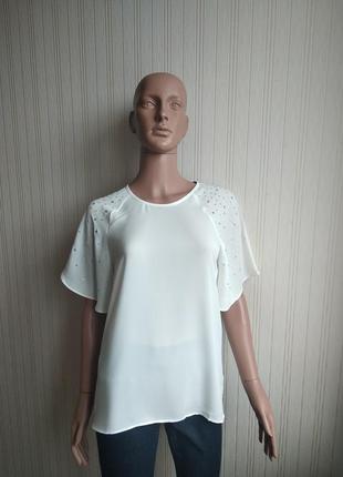 Белая блузка doroti perkins размер s-m1 фото