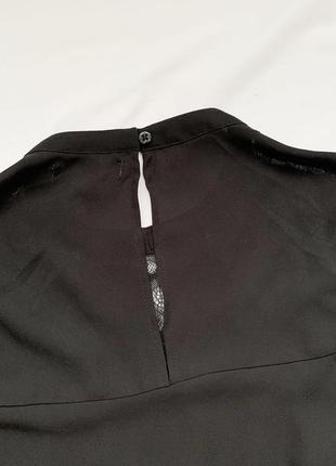 Блуза, блузка, рубашка, с кружевом, черная, primark4 фото