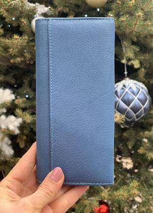 Кожаный женский голубой кошелек st 1505 фото