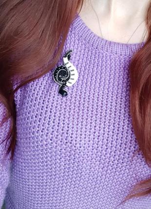 Брошь скріпічний ключ з бісеру брошка музиканту/брошь скрипичный ключ6 фото