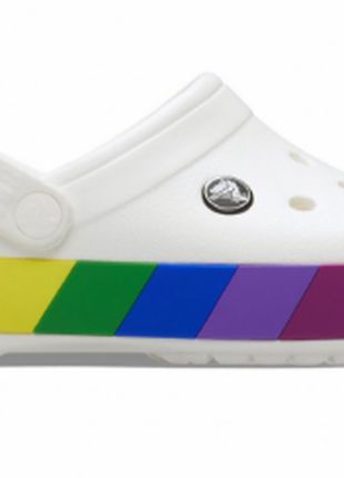 Кроксы crocs crocband rainbow block white радуга5 фото