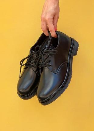 Dr. martens Leopard 1461 mono black черевики мартинсы післяплата купити