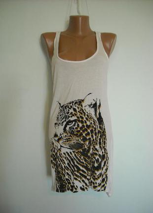 Футболка-майка ginchricot біла з риссю