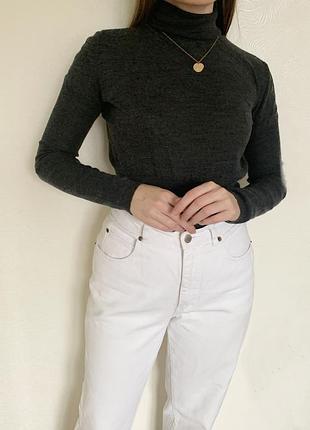 Гольф, бадлон, водолазка, сірий, вовна, кашемір, rene lezard