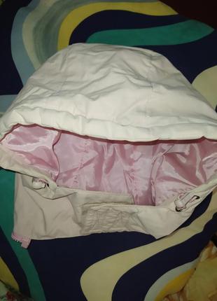 Нежно - розовая лыжная куртка теплая, легкая, на флисе и синтепоне, с капюшоном9 фото