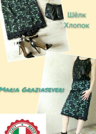 Шикарна спідниця міді. шовкова спідниця. мереживна спідниця. італія.2 фото