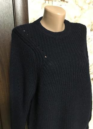 Роскошный шерстяной свитер,реглан крупной вязки,с альпака minimum3 фото