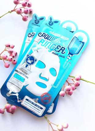 Зволожуюча тканинна маска для обличчя elizavecca aqua deep power ringer mask pack1 фото