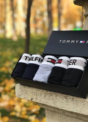Мужские боксерки jacket tommy hilfiger трусы подарочный набор 5 шт на подарок мужчине