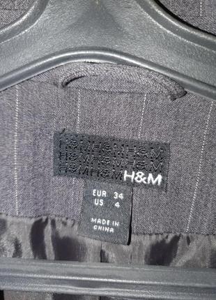 Піджак сірий діловий h&m4 фото