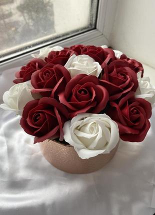 Букет троянд з мила1 фото