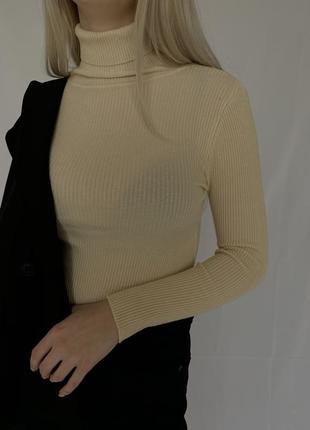 Свитер в рубчик водолазка