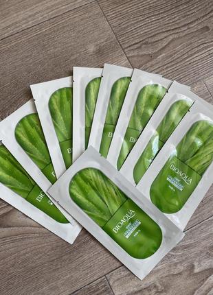 Маска для лица с алое вера увлажняющая ночная bioaqua jelly mask3 фото