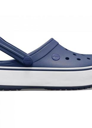 Сабо кроксы crocs platform navy (синие)4 фото