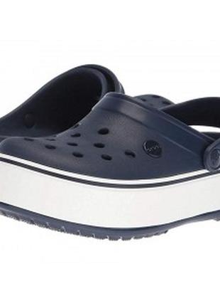 Сабо кроксы crocs platform navy (синие)3 фото