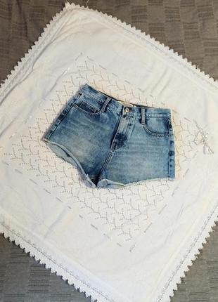 Джинсові шорти,висока посадка, zara