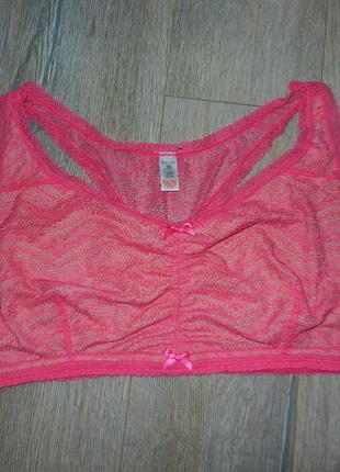 Xxxl/30/64 yours гипюровый бюстгальтер топ кораллового цвета новый