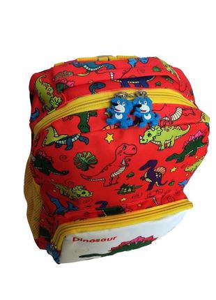 Дитячий рюкзак міцний на хлопчика "dinosaur" червоний5 фото