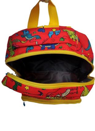 Дитячий рюкзак міцний на хлопчика "dinosaur" червоний6 фото